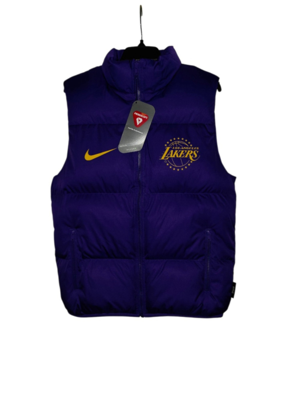 Nike LA Lakers City Edition Puffer Vest Purple Jacket FZ0335-504 Men's XS New